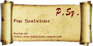 Pop Szalviusz névjegykártya